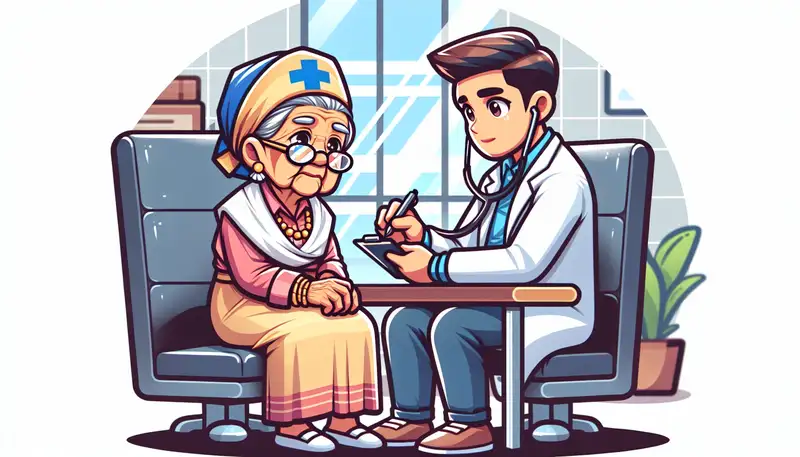 Grandma seeing a doctor
