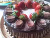 Chocolate Strawberry Cake Whole