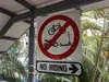 No Riding Sign